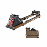 Kingsmith WR20, Water Rowing Machine - With Tri-Fold Patent - Water Resistance - Walnut