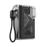 WiWU Knight Series 10,000 mAh Power Bank – 35W with Integrated CN+UK+EU Plug, Black