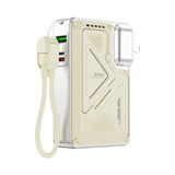 WiWU Knight Series 10,000 mAh Power Bank – 35W with Integrated CN+UK+EU Plug, White