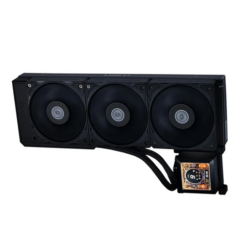 LIAN LI, Hydro-Shift LCD AIO 360mm Liquid CPU Cooler with 2.88" IPS LCD Screen - Black