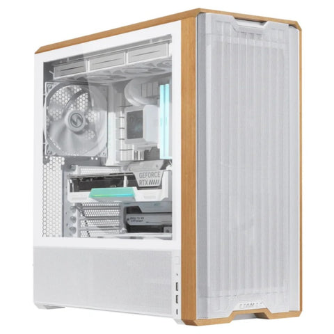 LIAN LI Lancool 217 Mid Tower ATX Gaming Case - White (5 Fans Included)