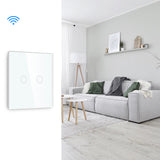 Gopeta, 2-Gang Smart Wi-Fi Touch Switch 600W with Glass Panel