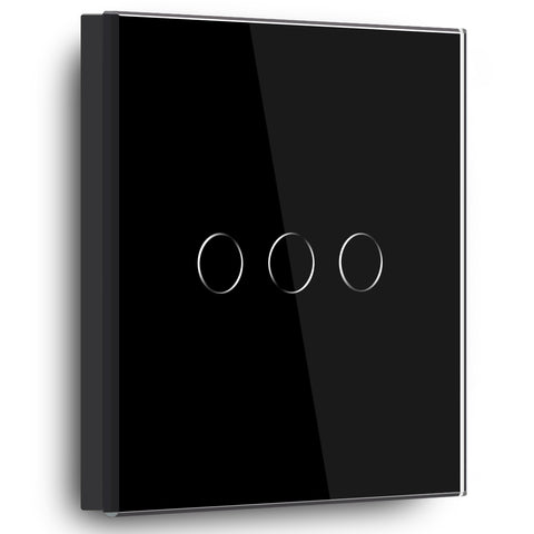 Gopeta, 3-Gang Smart Wi-Fi Touch Switch 600W with Glass Panel