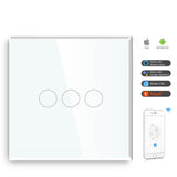 Gopeta, 3-Gang Smart Wi-Fi Touch Switch 600W with Glass Panel