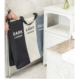 2-Bag Laundry Sorter Folding Basket