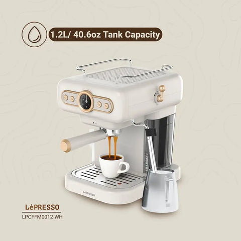 LePresso, Retro Espresso Boiler Machine Gauge and Milk Steamer