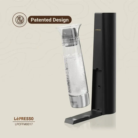 Lepresso Carbonator Instant Sparkling Water 800mL - Black