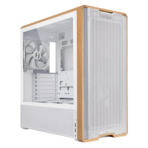 LIAN LI Lancool 217 Mid Tower ATX Gaming Case - White (5 Fans Included)