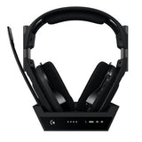 سماعة الألعاب اللاسلكية Logitech Astro A50 X LIGHTSPEED + محطة القاعدة، PRO-G GRAPHENE، PLAYSYNC عبر Xbox Series X|S + PS5 + الكمبيوتر الشخصي/mac، بلوتوث، HDMI 2.1 Passthru - أسود