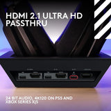 HDMI 2.1 Ultra HD Passthrough gaming hub with 4K120 support for PS5 and Xbox Series X|S, featuring USB and HDMI ports.