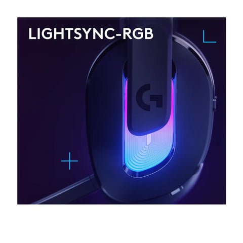 لوجيتك G522 LIGHTSPEED سماعة رأس للألعاب بتقنية LIGHTSYNC RGB لاسلكية ثلاثية الأوضاع (لاسلكي/بلوتوث/سلكي) - أسود