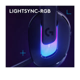 لوجيتك G522 LIGHTSPEED سماعة رأس للألعاب بتقنية LIGHTSYNC RGB لاسلكية ثلاثية الأوضاع (لاسلكي/بلوتوث/سلكي) - أسود