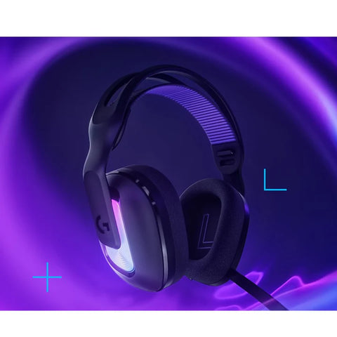 لوجيتك G522 LIGHTSPEED سماعة رأس للألعاب بتقنية LIGHTSYNC RGB لاسلكية ثلاثية الأوضاع (لاسلكي/بلوتوث/سلكي) - أسود