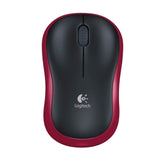 Logitech M185 Wireless Nano Optical Mouse – Red