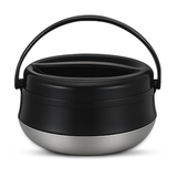 Lotus Mist Stainless Steel 4-Piece Black Insulated Hot Pot Set (2.5L, 4.5L, 6.5L, 10.5L)