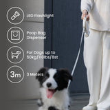 NOERDEN LumiLeash 4-in-1 Reflective Leash with LED Torch & Poop Bag Dispenser (Dogs up to 50kg)