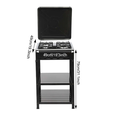 Boko Deluxe 4 Burner Propane Gas Stove with Auto Ignition & Detachable Legs