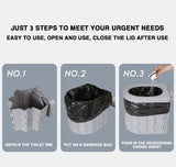Portable Foldable Toilet Bucket & Trash Can for Outdoor & Camping