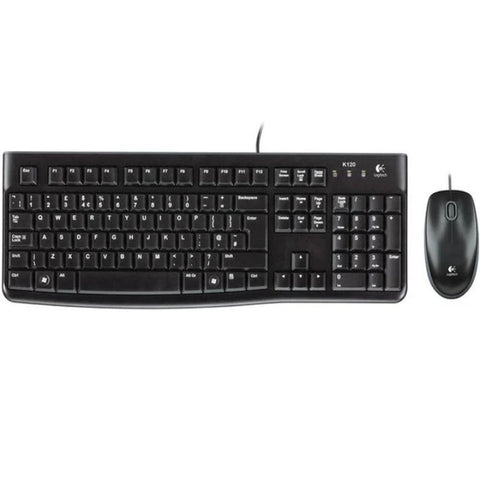 Logitech MK120 Wired Keyboard & Mouse Combo Arabic/English – Black