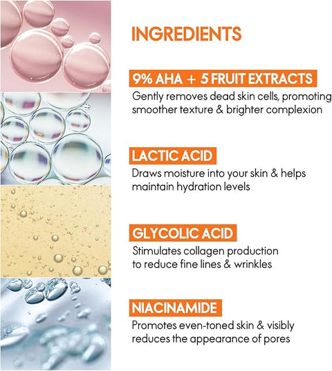 Korean ELLE Radiance Kit – 3-Step Peeling & Whitening Treatment with AHA Peeling Glove, Soothing Mask,Intensive Whitening Serum - Brightening, Exfoliating, Hydrating, Anti-Aging – For All Skin Types