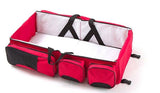 Portable 3-in-1 Baby Essentials Bag, Travel Bed & Changing Station Red