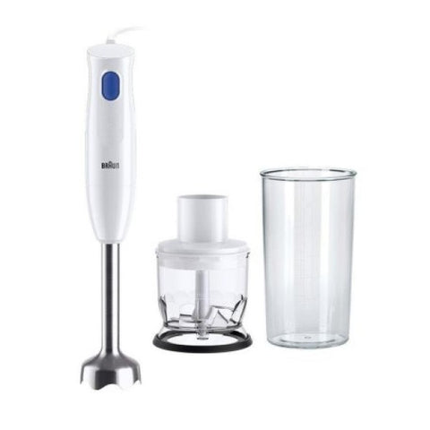 Multi Quick 1, Hand Blender, One Speed, 0.350L Chopper, 0.600L Beaker, Dishwasher Safe, 350 ml 450 W MQ10.201MWH White