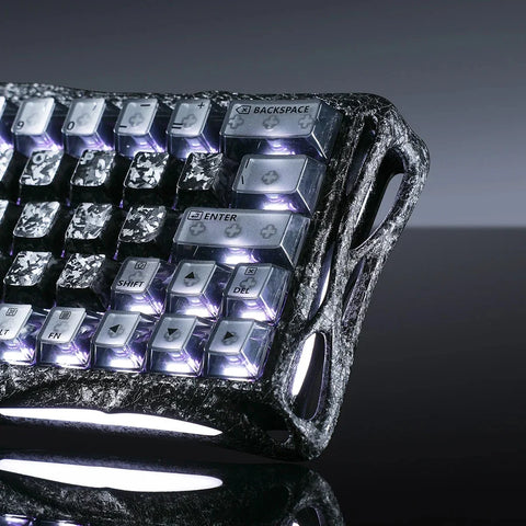 GravaStar Mercury V60 Pro 60% Hall Effect Magnetic Switch Gaming Keyboard Special Edition - Cyber Frost Black