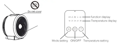 Midea Fan Heater 2000 Watts 4 Heating Levels - NF20-18UR