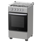 Midea, Gas Cooker 50×55cm, 4 Burner, Gas Oven, Silver - MFO-MG20TE(SS)