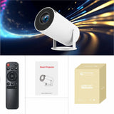 Mini Portable HD Smart Projector with Dual-Band WiFi, Auto Keystone Correction, Remote Control & Up to 130" Display