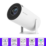 Mini Portable HD Smart Projector with Dual-Band WiFi, Auto Keystone Correction, Remote Control & Up to 130" Display