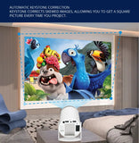 Mini Portable HD Smart Projector with Dual-Band WiFi, Auto Keystone Correction, Remote Control & Up to 130" Display