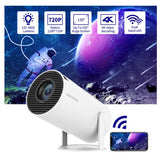 Mini Portable HD Smart Projector with Dual-Band WiFi, Auto Keystone Correction, Remote Control & Up to 130" Display
