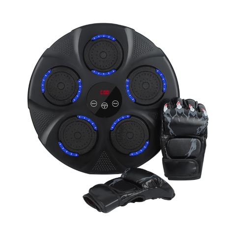 Black Bull Music Boxing Machine, Rechargeable Boxing Equipment, Home Smart Boxing Target Workout Machine Digital Boxing for Kids and Adults