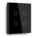 Gopeta, 4-Gang Smart Wi-Fi Touch Switch 600W with Glass Panel