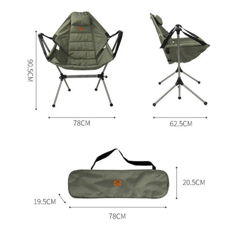 Naturehike YL11 Outdoor Folding Rocking Chair - Olive