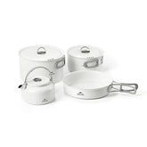 Naturehike Ceramic Non-Stick Pot Set - White (4pcs)