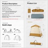 Naturehike Wet and Dry Separation Shower Tent - Brown (240*120*200)