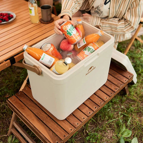 Naturehike Lamando 24H Outdoor Antibacterial Cooler Box - Beige Grey (13L)