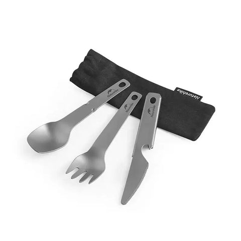 Naturehike Titanium Cutlery Set - (Fork,Spoon , Knife and Bottle Opener)