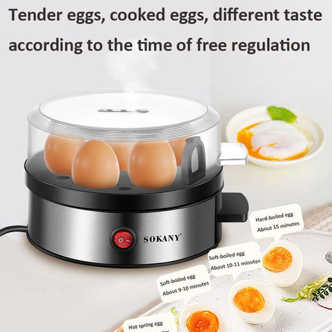 SOKANY Electric Egg Boiler - 7 Eggs Capacity, 360W