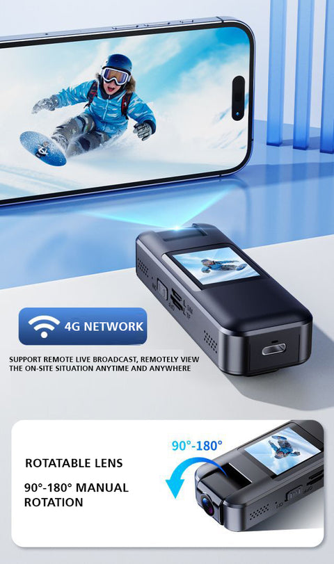 كاميرا S11 ميني لاسلكية 4G عالية الدقة للجيب مع ميزة مكالمات الفيديو والتحكم عبر التطبيق