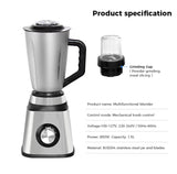 PURE 2-in-1 Stainless Steel Blender with Grinder Attachment – 1 L, 400 W