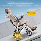 Lightweight Folding Electric Wheelchair with Dual Motor, Compact - 130kg Load Capacity