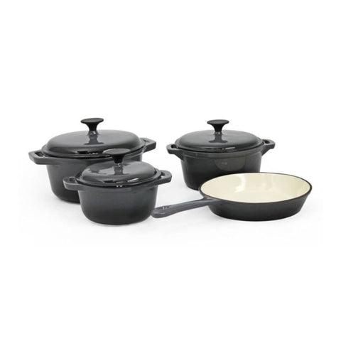 OSFE Cast Iron Cookware Set 7 PCS - Grey