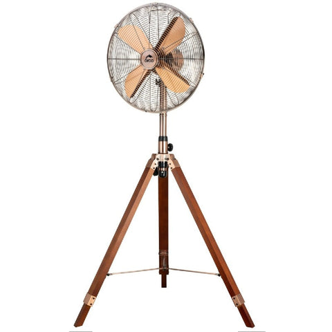 Orca 16-Inch Stand Fan with Tripod Wood Base
