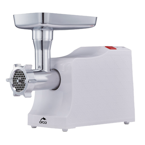 Orca, Meat Grinder 1200W with 3 Plates, Sausage & Kubbe Attachments