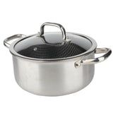 Osfe Home Cooking 316 High Quality 10-Piece Luxury Triply Stainless Steel Non Stick Cookware Set With Glass Lid (32-28-24-20 cm Pots and Pan 28 cm)