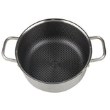Osfe Home Cooking 316 High Quality 10-Piece Luxury Triply Stainless Steel Non Stick Cookware Set With Glass Lid (32-28-24-20 cm Pots and Pan 28 cm)