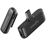 Porodo Blue Professionall Dual Wireless Microphone with Advanced Noise Cancellation-Black